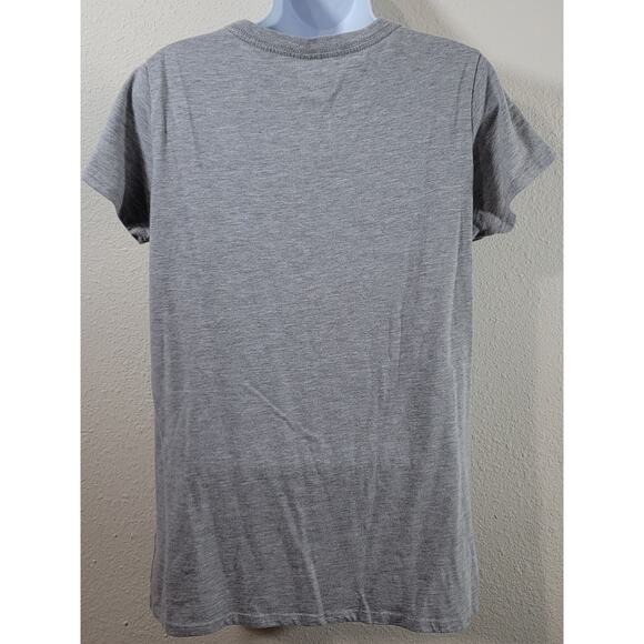 Gray Heathered Black Blue Graphic Print Chaos Manager Just Call Me Mom Top Large - Picture 3 of 4